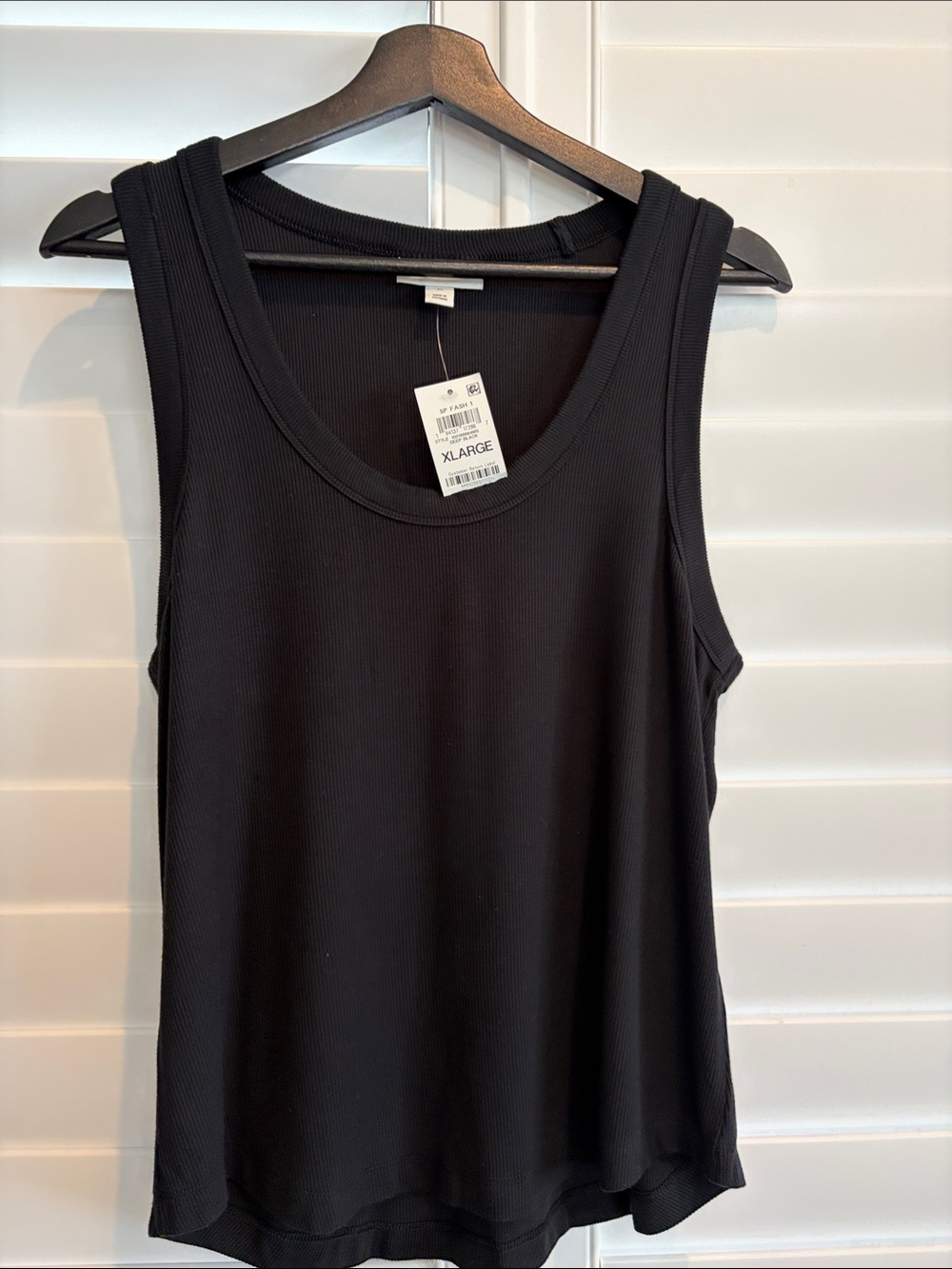 Macy’s on 34th Women’s Black Ribbed Tank Top - Classic Scoop Neck